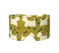 Dog Silhouette West Highland Animal West, Full Eye Covers Light Blocking Eye Mask Sleep Eye and Ear Muffs