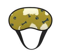 Dog Silhouette West Highland Animal West, Full Eye Covers Light Blocking Eye Masks Blackout Sleep Eye Muffs