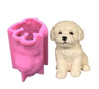 Dog Silicone Mold, 3D Cute Dog Resin Mold Epoxy Casting Molds for Candle Making Simulation Puppy Resin Mold for Home Decor Candle Mould Dog Molds for Art Crafts Festival Decor