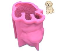 Dog Silicone Mold 5x5x4" 3D Cute Dog Resin Mold for Chocolate or Candle Making, Simulation Unique Puppy Silicone Molds for Art Crafts Festival Home DecorDog