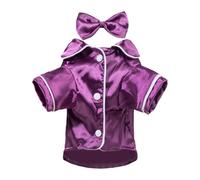 Dog Silk Pajamas Christmas Lapel Pet Pajamas And Chihuahua Comfortable And Breathable Two Legged Cat Clothing Dog Clothing Pet Clothes for Large Dogs Female (D, M)