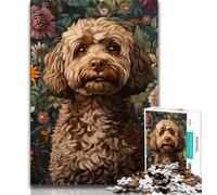 Dog Sitting on The Toilet Jigsaw Puzzles 1000 Pieces for Adults Teens,Staycation Kill Time with Fully Interlocking Randomly Shaped Pieces (50x75cm)