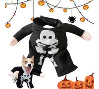 Dog Skeleton Halloween Costume Glowing Funny Spooky Skull Comfortable