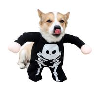 Dog Skeleton Halloween Costume Glowing Spooky Skull Costume