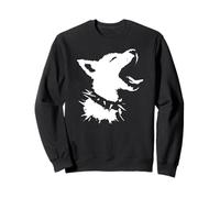 Dog Skull Punk Y2k Cute Creepy Puppy Goth Black Alt Gothic Sweatshirt