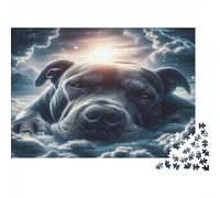 Dog Sky Clouds 1000 Piece Jigsaw Puzzle Jigsaw Puzzle for Adults Night Clouds Puzzle Game for Family Home Decor Gift 38x26cm/1000pcs