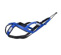 Dog Sled Harness Reflective Dog Sled Harness Waterproof Big Dog Sledding Harnesses Pet Training Pull Strength Strap for Dogs Skijoring Scootering(Blue,L)