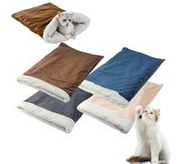 Dog Sleeping Bag,dog bed Cat Cave Bed Plush Cat Sack Plush Pet Snuggle Sack Plush Pet Snuggle Sacks for Cuddle Hiding Indoor Travel Autumn Winter Christmas Home (Coffee)