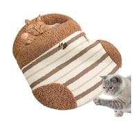 Dog Sleeping Bag - Flannel Enclosed Cat Nest | Cozy Warm Dog Cave Bed | Winter Cat Sleeping Bag | Cať Tunnel Toy to Provide a Sense of Security | Plush Enclosed Pet Cushion for Caats