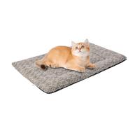 Dog Sleeping Mat - Portable Pet Kennel Liner, Padded Furry Crate Blanket with Sturdy Stitching Edge, Breathable Lightweight Puppy Bedding, Ideal for Workplace Travel Carrier
