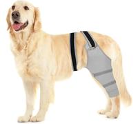 Dog Sleeve for Rear Legs to Stop Licking, Upgraded Recovery Sleeve for Hind Back Leg Wounds,TPLO, ACL Surgery, Light Comfortable Cone Alternative, Right,M, Pink Grey