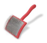Dog Slicker Brush for Dogs (Goldendoodles, Labradoodles, Poodles), Groom Like a Professional, Fluff Detangle Style, Saves Time Energy, Coral, Large