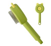Dog Slicker Brush | Non-slip with Release Button | Puppy Hair Grooming Comb - for Bathing Long and Short Haired Dogs Cats Indoor Outdoor Grooming