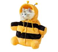 Dog Sling Carrier - Bee Shape Warm Plush Bag, Pet Pouch | Anti-Escape Adjustable Shoulder Strap Cat Carrier with Soft Winter Padding, for Kitten Puppy Outdoor Travel Walking Cold-Weather Use