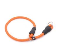 Dog Slip Collar, Heavy Duty Dog Slip Collar Nylon Rope Choke Collar with Stop Ring for Dog Training, Dog Leash Slip Lead Accessories Fits Most Standard Dog Leashes (Orange, L)