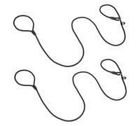 Dog Slip Lead, Light Weight and Durable Dog Training Leash Rope to Stop Pulling,Easy to Slip On,No Collar or Harness Needed, 135cm Long Adjustable Pet Lead Leash for Small Dogs,Pack of 2, Black Black