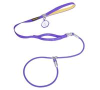 Dog Slip Leash with Double Padded Handles, Dog Training Lead to Stop Pulling,No-Pull Slip Leash and Collar Combo, Anti-Tangle,Traffic Control,Heavy Duty&Durable