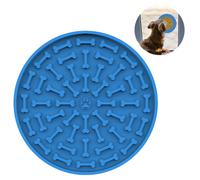 Dog Slow Dispensing Treater Mat Dog Lick Pad Peanut Butter Lick Mat-Blue