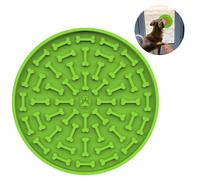 Dog Slow Dispensing Treater Mat Dog Lick Pad Peanut Butter Lick Mat-Green