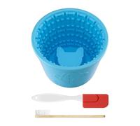 Dog Slow Feed Lick Bowl. Distraction, Fun, and Enrichment - Durable Lick mat for Dogs,Reduces Eating Anxiety, Suitable for All Dog Sizes, Easy to Clean, Safe and Additive-Free(Blue)