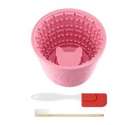 Dog Slow Feed Lick Bowl. Distraction, Fun, and Enrichment - Durable Lick mat for Dogs,Reduces Eating Anxiety, Suitable for All Dog Sizes, Easy to Clean, Safe and Additive-Free(Pink)