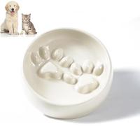 Dog Slow Feeder Bowl Ceramic, Non-Slip Slow Feeder Bowl for Small Medium Dogs & Cats, Puzzle Puppy Food Dish for Fast Eater (Small(5.5 inch))