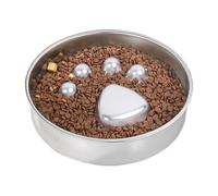 Dog Slow Feeder Bowl | Dog Bowl to Slow Down Eating,Stainless Steel Container Anti Choking Food Dish, Interactive Feeding Supplies for Small Large Breed Bloat Stop