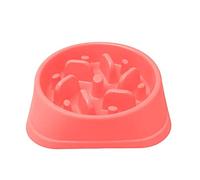 Dog Slow Feeder Bowl, Non Slip Puzzle Bowl - Anti-Gulping Pet Slower Food Feeding Dishes - Interactive Bloat Stop Dog Bowls - Durable Preventing Choking Healthy Design Dogs Bowl (Pink)
