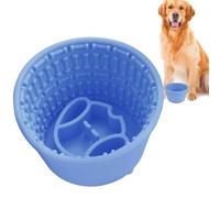 Dog Slow Feeder Bowl - Raised Maze, Licking Base | BPA Free Construction, Suction Hand Stops Slipping to Encourage Mindful Meals and Health