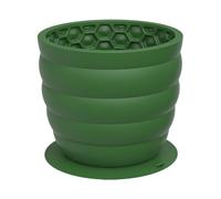 Dog Slow Feeder Bowl - Silicone 9.4x9.4x8.2cm | Honeycomb Licking Dish Freezer Friendly Anti Choking Design Suction Base Enrichment Accessory For Puppies Felines Mealtime Training
