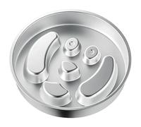 Dog Slow Feeder Bowl | Stainless Steel Interactive Lick Dish | Non-S-lip Dog Foo-d Bo-WL SL-OW Fee-Der - For Ind-oor Ho-me Travel Camping Crate Kennel Training Puppy