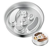 Dog Slow Feeder Bowl Stainless Steel Puppy Training Lick Dish | Non-Slip Slow Feeder Dog Bowl for Indoor Outdoor Home Camping Crate Kennel Training Puppy