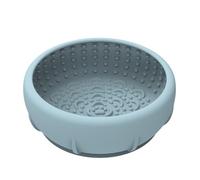 Dog Slow Feeder Bowl with Suction Cups, 2 Sizes Food Grade Silicone Anti Slip Dog Bowl for Fast Eaters, Freezable Dog Lick Mat for Anxiety Relief, Interactive Puzzle Feeder (S)