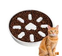 Dog Slow Feeder - Dog Food Bowl Slow Feed Puzzle - Stainless Steel Non-Slip Maze Dishes, Interactive Anti-Choking Food Containers for Small Medium Large Breed