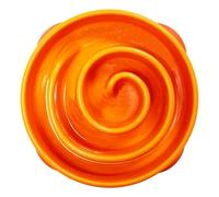 Outward Hound Dog Slow Feeder Food Bowl Interactive Treat Maze Orange Large
