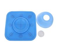 Dog Slow Feeder Lick Roll Bowl with Anti-skid Maze Blue | Abs and Pp Build, Wide Shallow Curved Edge, Rolling Ball Detail, for Senior Dogs and Flat-faced Breeds