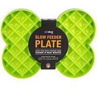 Dog Slow Feeder Plate - Green. Dishwasher Safe. Holds 2 Cups (500ml). 35x26cm.