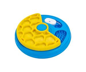 Dog Slow Feeder - Segmented Eating Dish | Pet Feeding Bowl with Portion Control Design, Interactive Mealtime Tool with Training Support, Animal Feeding Accessories Supplies, Puzzle Food Container