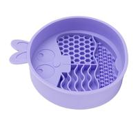 Dog Slow Feeder - Silicone Anti-Choking Bite Resistant Dish | Dog Bowl Cat Slow Feeder,for Indoor Outdoor Medium Large Breeds Bone Broth Dried Chicken