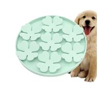 Dog Slow Feeder | Slow Feeder Bowl With Suction Cup | Non Slip Raised Flower Design Dog Puzzle Widely Applicable For Boredom Relief, Floor Or Wall Treats & Grooming Pet Training In Shower