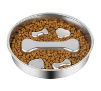 Dog Slow Feeder Stainless Steel Non-Slip Reversible