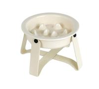 Dog Slow Feeding Bowl - Ceramic Metal Anti-Losk Dog Bowl | Comfortable Feeder A with Iron Stand for Traveling to Mistress Dining Kitchen