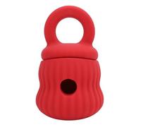 Dog Slow Feeding Toy Interactive Dog Enrichment Toy Dog Treat Dispensing Silicone Puppy Slow Feeder Prevent Digestive Problems Reduce Anxiety Stress (Light Red)