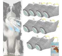 Dog Smoke Mask, Dog Respirator Mask, Reusable Dog Muzzles, Adjustable Breathable Dog Air Filter Mask, Filter 99.9% Air Pollutants, One-Way Exhalation Valve Design (Large,9Pcs)