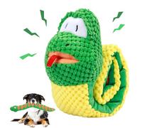 Dog Snake Toy Indestructible Sound Device Soft Plush Snake Teeth Health