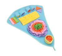 Dog Sniff Mat Pad, Spaceship Puzzle Feeding Toy, Slow Feeder with Food Hiding Sections, Educational Interactive Mat, Mental Enrichment and Safety Eating Tool for Dogs Puppies