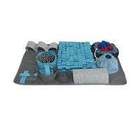 Dog Sniffing Mat, Dog Sniffing Mat Square, Interactive Dog Brain Games with 10 Training Element Dog Feeding Pad 3 Difficulty Levels for Large Medium Small Dogs