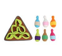 Dog Sniffing Mat | Slow Feeding Puzzle Toy with 6 Squeaky Bowling Balls | Fleece Sniffing Pad for Anxiety Relief & Smell Training | Secure Bottom, Machine Washable