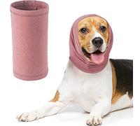 Dog Snood Ear and Neck Protection Dogs Earmuffs Warmer Pet Hat Hoodie Cover for Bathing Grooming Firework Comfort Anti-anxiety at Noise Place Calming (S,Pink)
