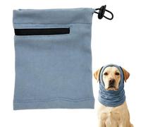 Dog Snood Ear Protector,1Pc Reducing Noise Dog Neck and Ear Warmer Hood,Calming Pet Earmuff Anti-anxiety Dog Ear Defenders for Grooming Warmth，Blue：S